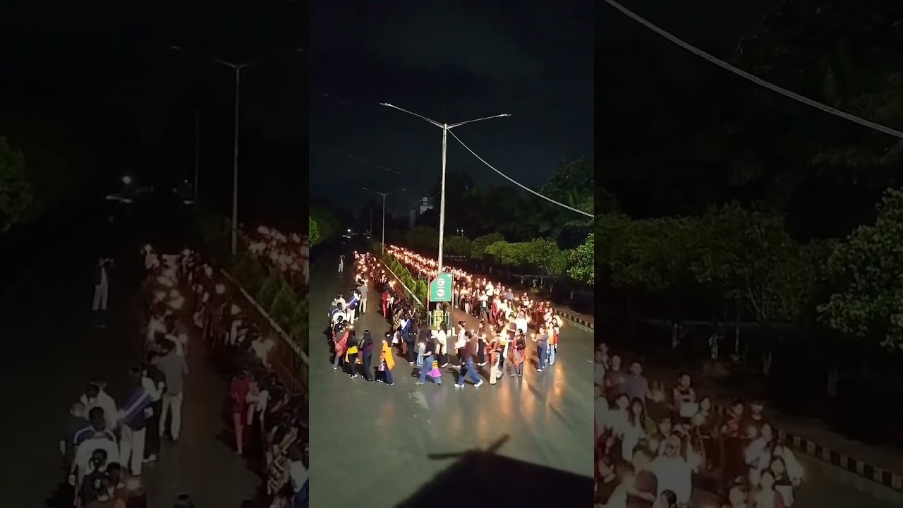 candle-light procession by the MU community, denouncing the violence perpetrated by kuki barbarians.