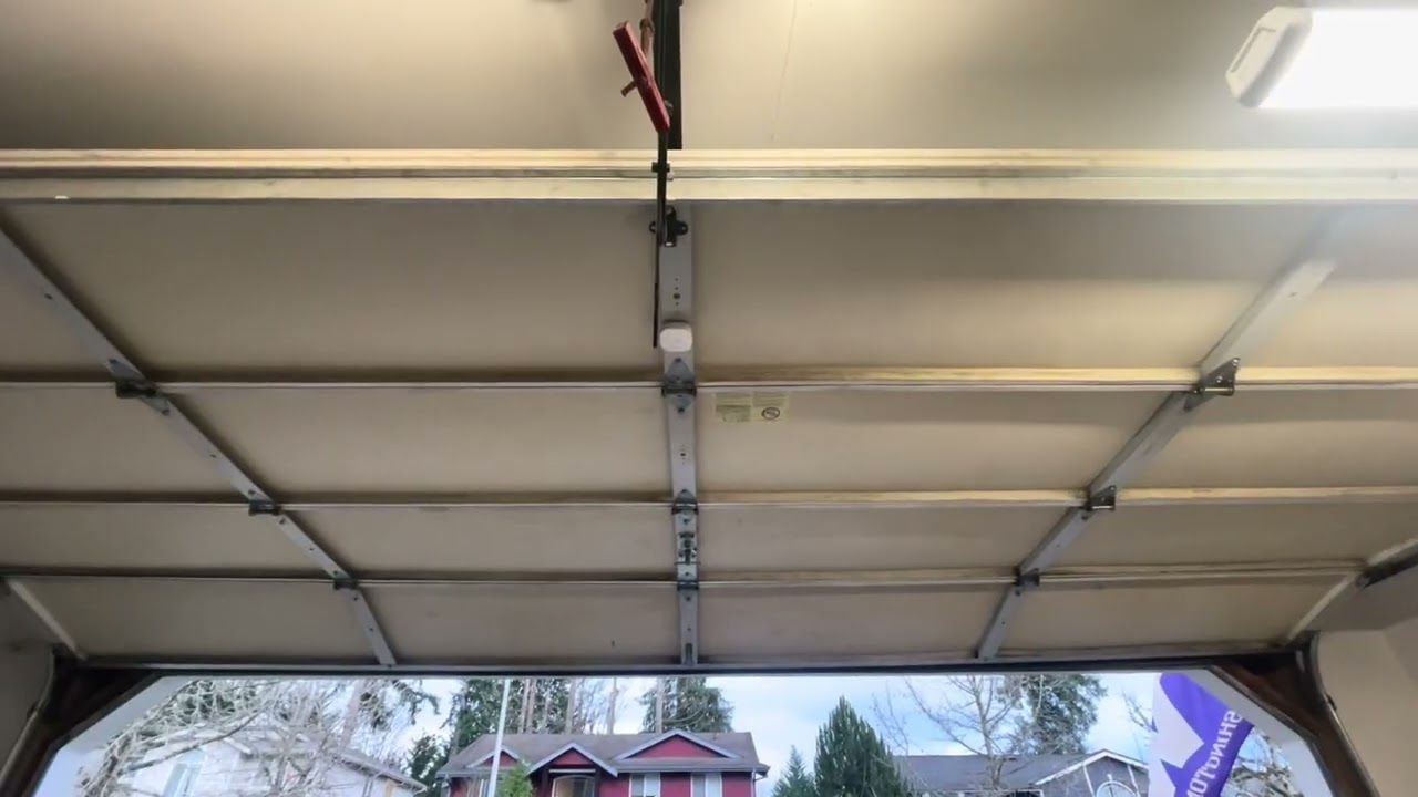 Garage Door Opening and Closing with Safety Light Test