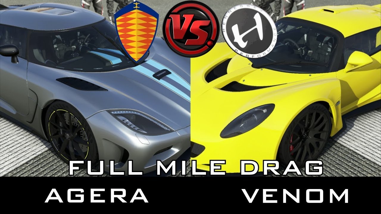 Forza 5 - Full Mile Drag - Hennessey Venom vs Koenigsegg Agera
