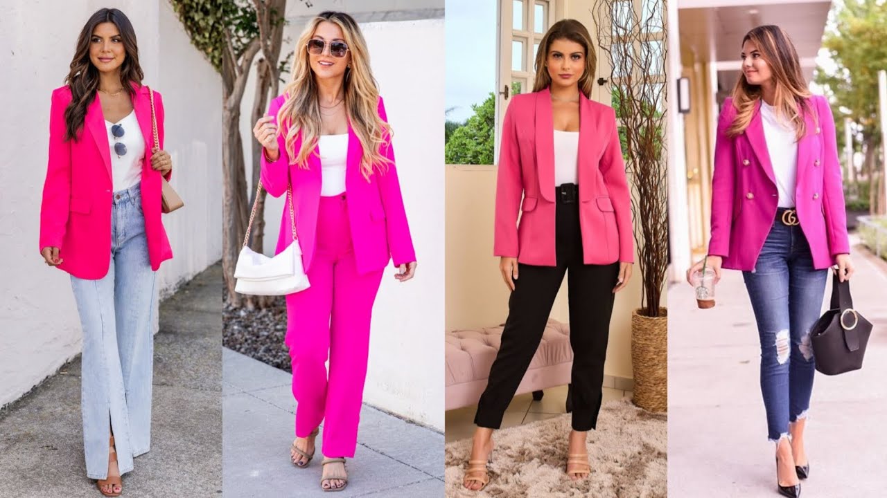 COMO COMBINAR UN BLAZER ROSA/ TENDENCIAS 2023