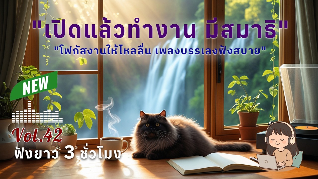 เพลงทำงานยาวๆ 3 ชั่วโมง Vol.42 | ดนตรีบรรเลงผ่อนคลาย โฟกัสตอนทำงาน ฟังสบาย สร้างสมาธิ #เพลงฮิต
