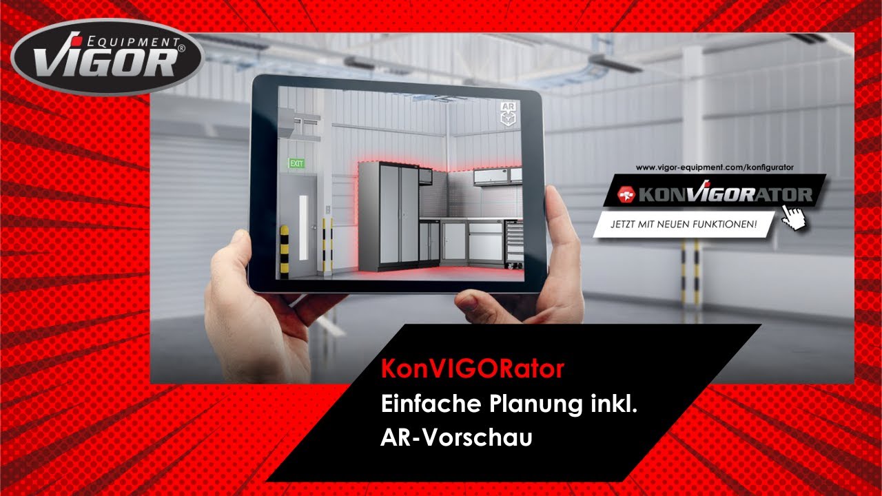 VIGOR Schrankwand System Planung und Aufbau AR Funktion #männerküche #kfzwerkstatt