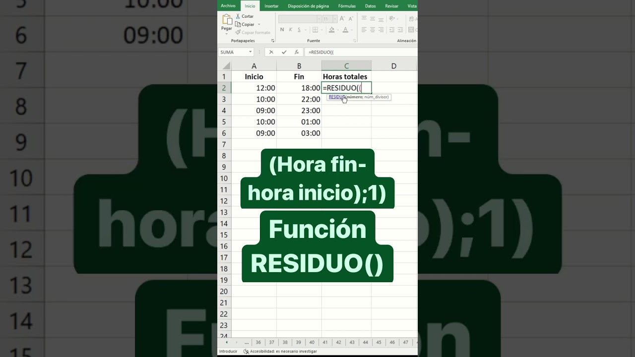 Calcular el tiempo transcurrido entre dos horas en Excel 📊