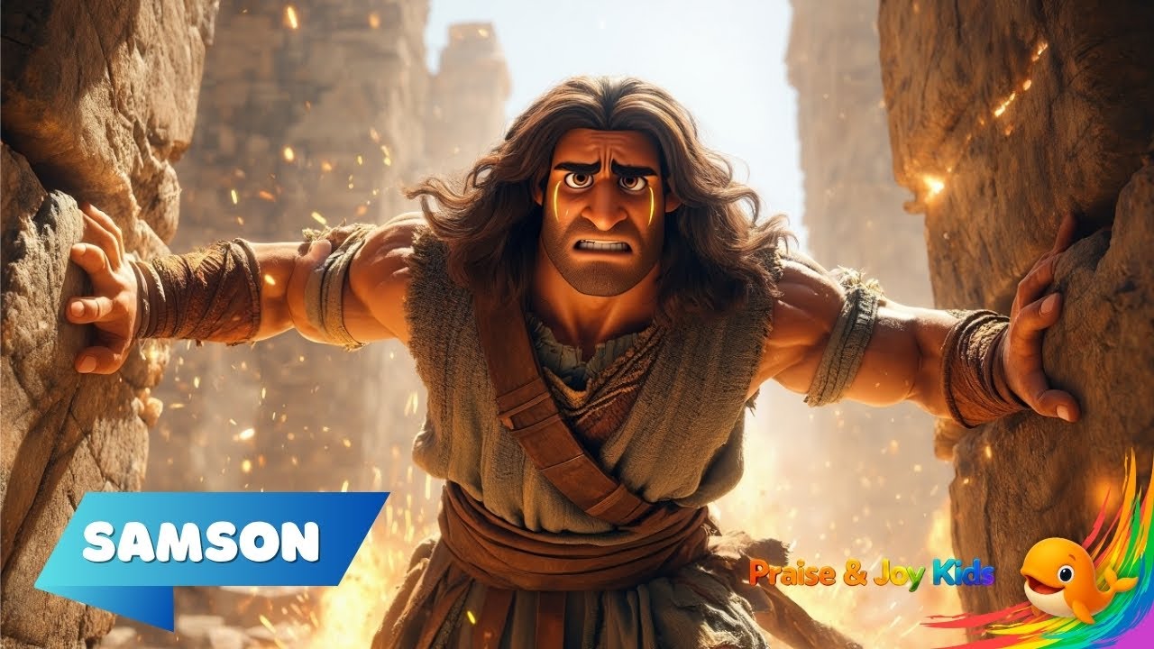Samson Animated Bible Song for Kids (Pixar Style) | Praise & Joy Kids
