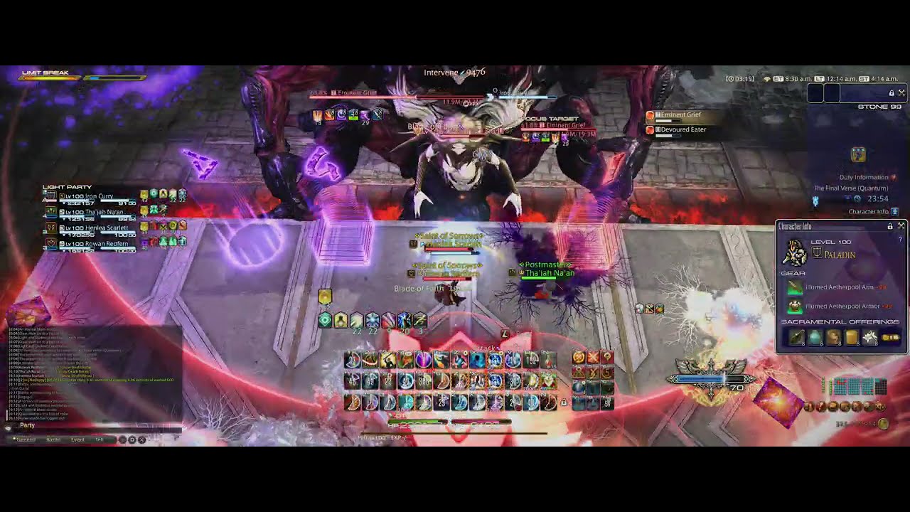 FFXIV The Final Verse Quantum 40 (Q40) First Clear PLD PoV 21:9 Ultrawide