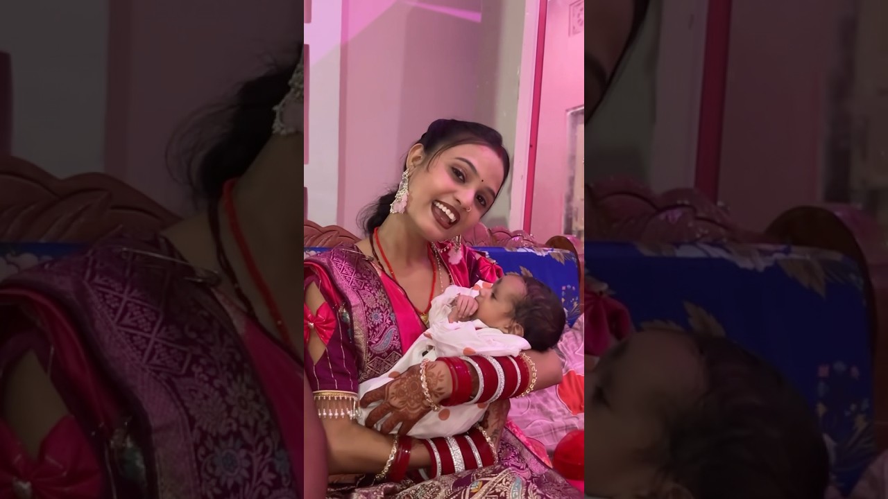 Beti ke sath pahli karwachauth ✨❤️ #aryanrj