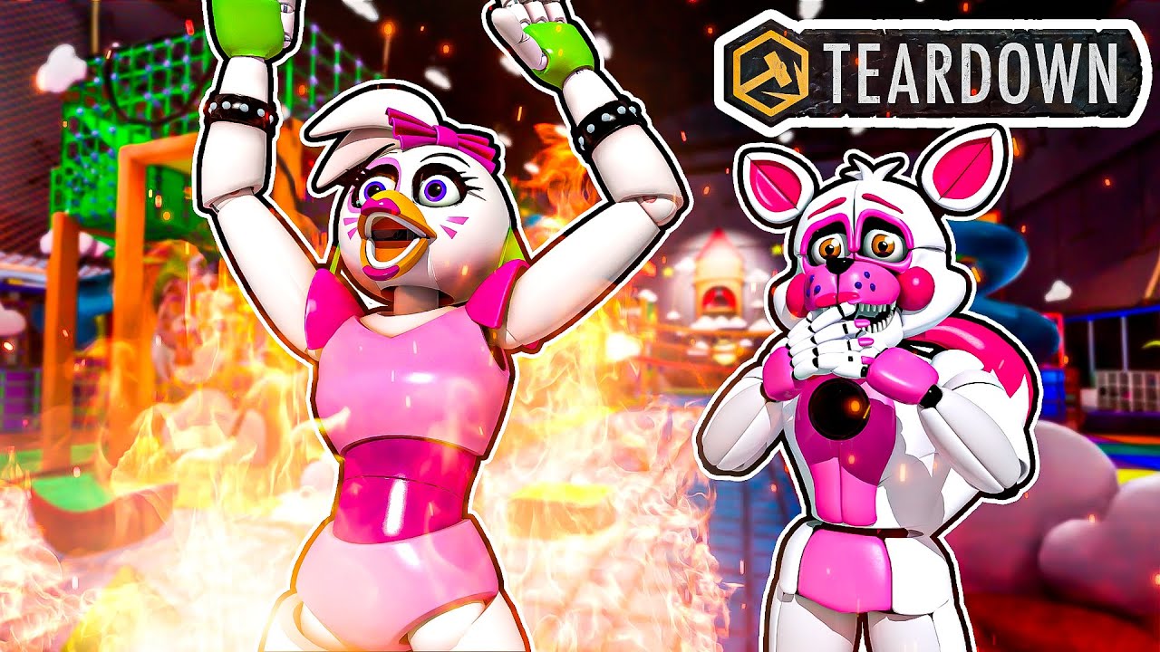 Glamrock Chica DESTROYING the Mega PIZZAPLEX in TEARDOWN