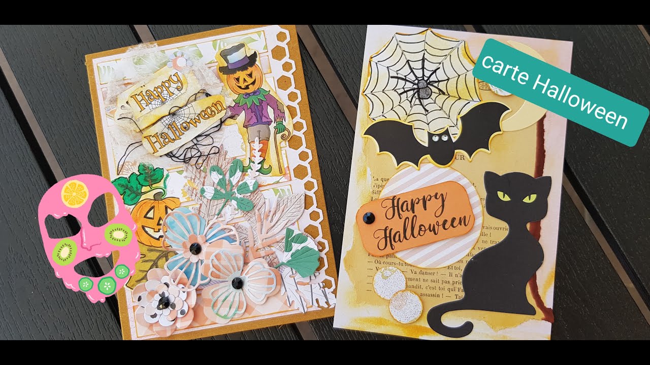 TUTO carte HALLOWEEN #scrapbooking #cartescrap