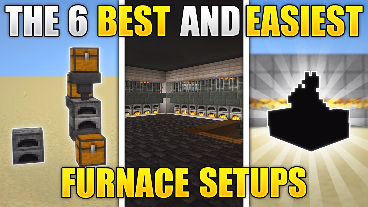 6 AUTOMATIC Furnace Setups Every World NEEDS | Minecraft Tutorial (Super Smelter)