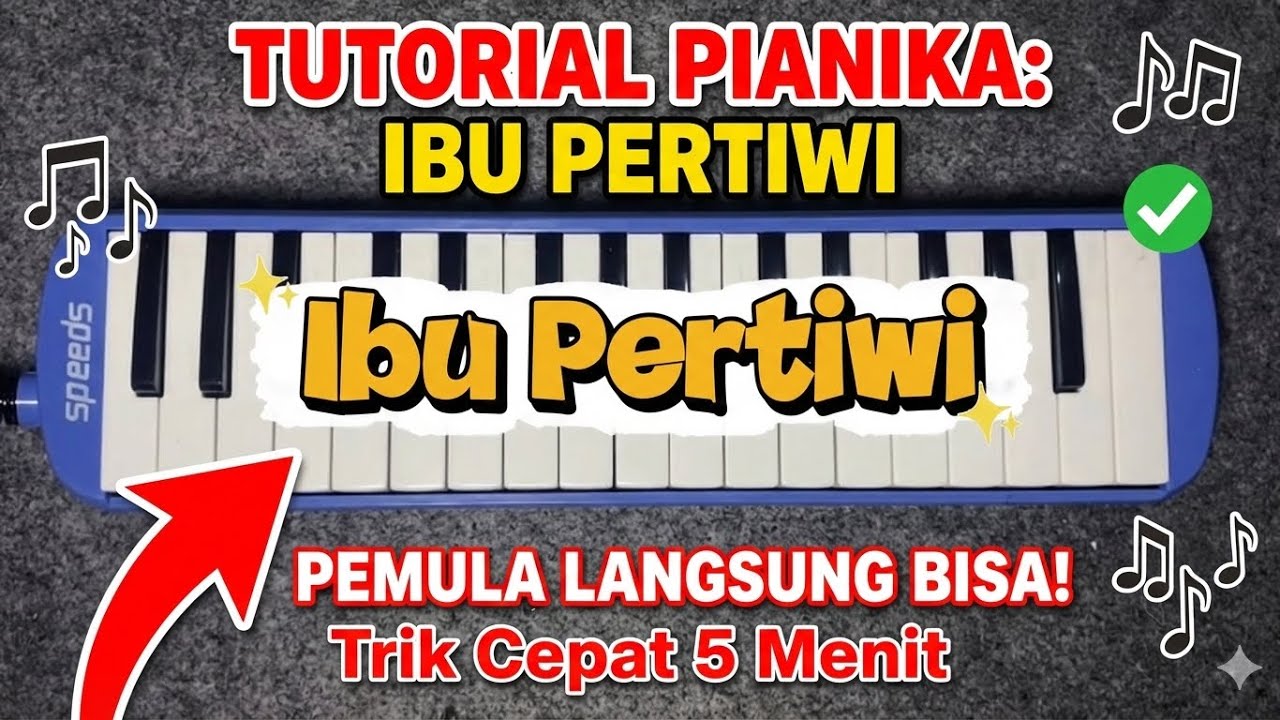 Tutorial Pianika Lagu Ibu Pertiwi | Not Angka | Mudah untuk Pemula