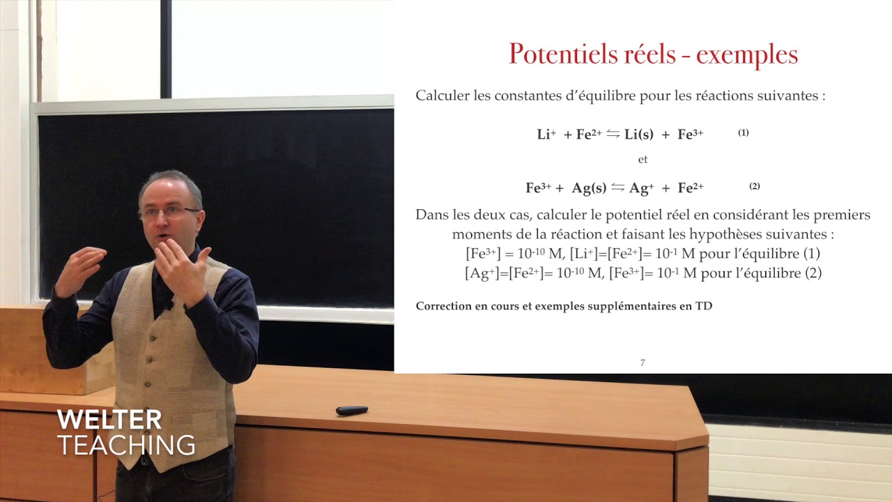 L'équation de Nernst en électrochimie
