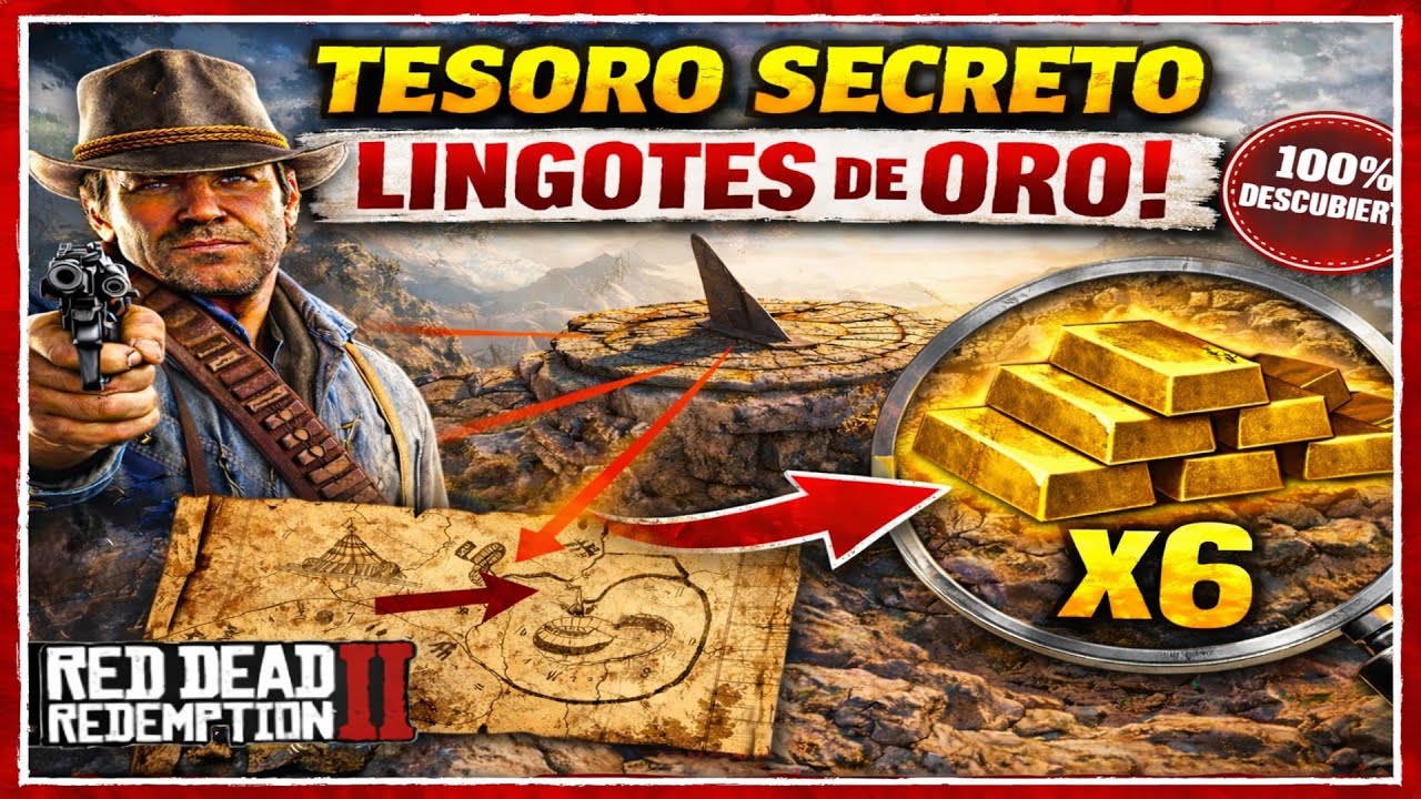 👉Red Dead Redemption 2 TESORO SECRETO del reloj solar | 6 LINGOTES de ORO