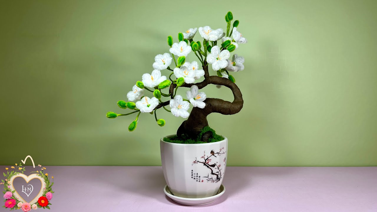 Cách làm Hoa Mai ( Tuyết Mai ) bằng kẽm nhung - How to make a Apricot Snow ! #hms2