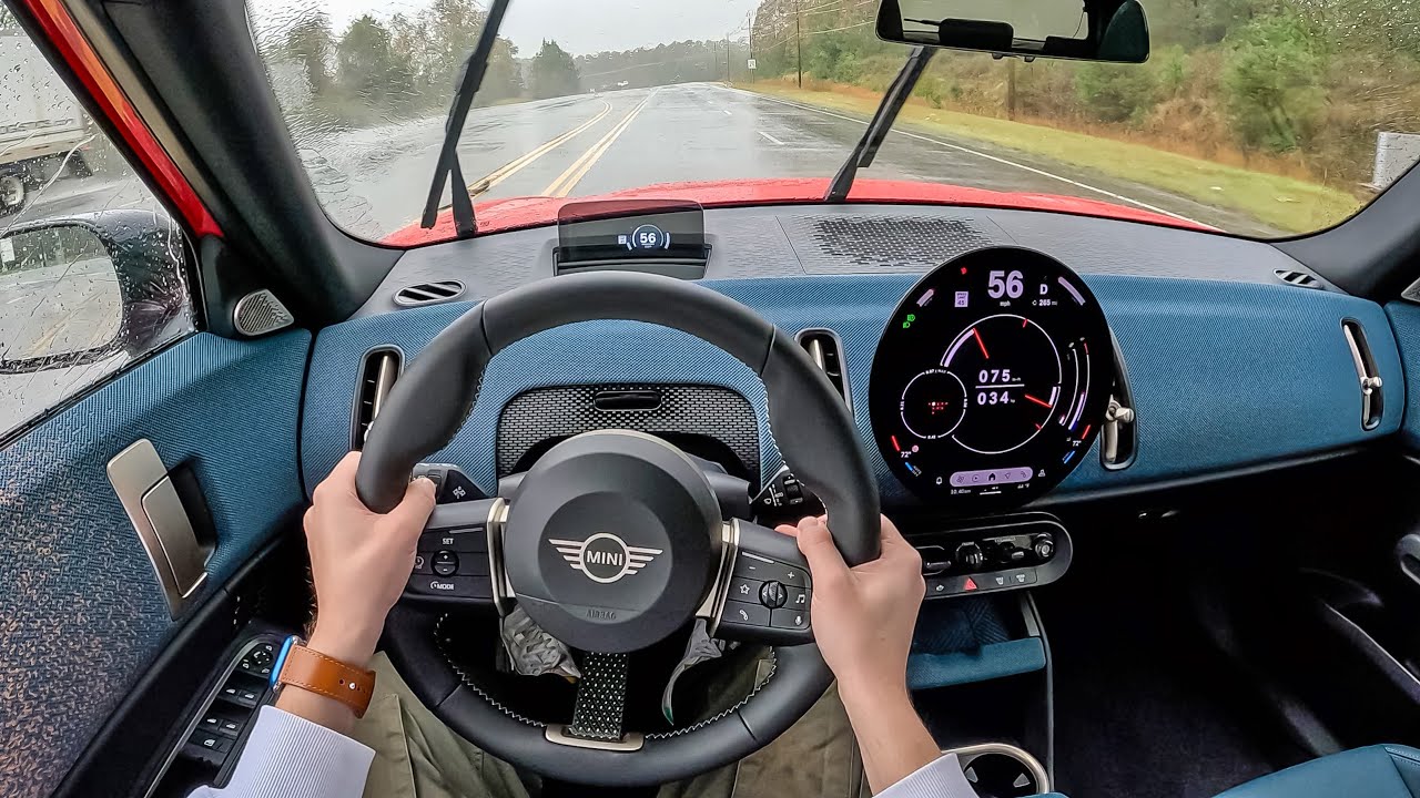 2025 Mini Countryman S ALL4 - POV Rainy First Drive (Binaural Audio)