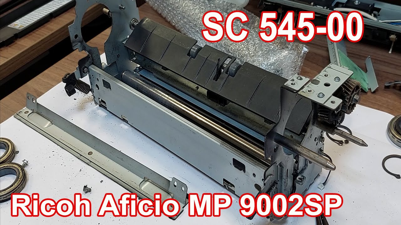 SC545-00 Error | Ricoh Aficio MP 9002SP | 6002SP | Replacing Fuser Lamp | Hot Roller | Thermistor