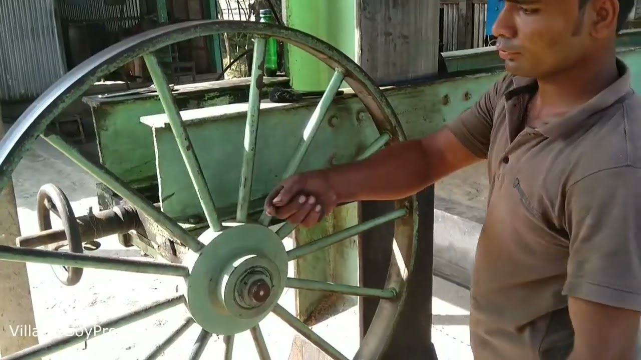 Sawmill Wheel Working Machine | Tree Cutting Down Machine | Hand Made Wheel Down Machine | Sawmill