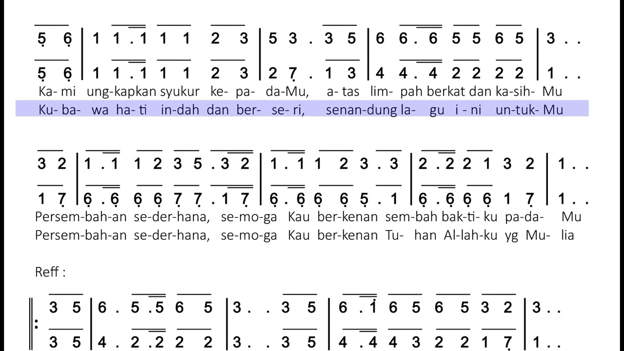 SATB Persembahan Sederhana