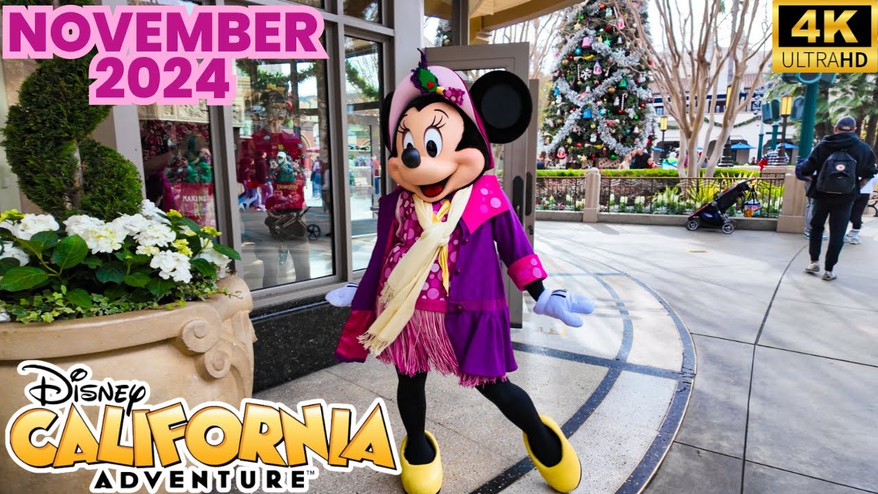 Disney California Adventure Park Walkthrough 4K POV Christmas Season 2024 at the Disneyland Resort