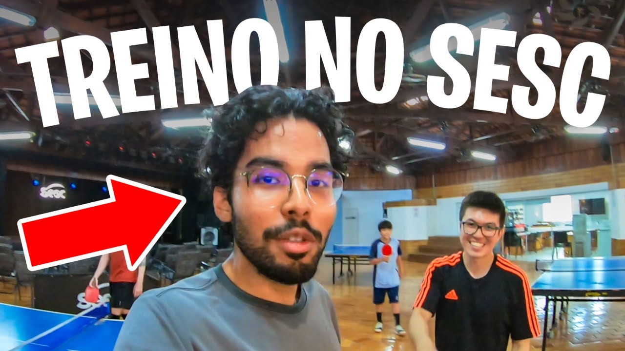 Rotina comum de um iniciante no tênis de mesa (Treino no SESC)