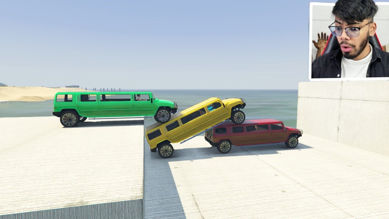 Car + Car Challenge 988.789% People Become Crazy in This GTA 5 Race!