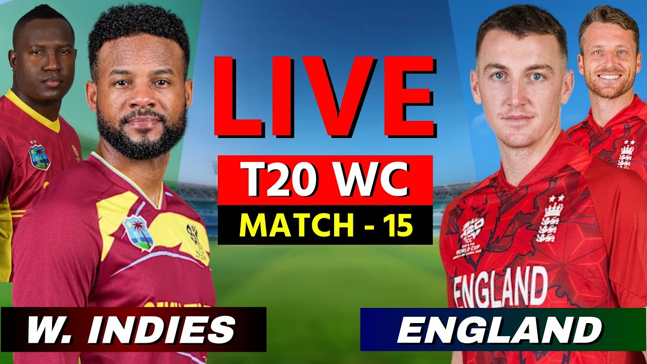 🔴 Live: England vs West Indies, T20 World Cup 2026 | Live Cricket Match Today | ENG vs WI Live