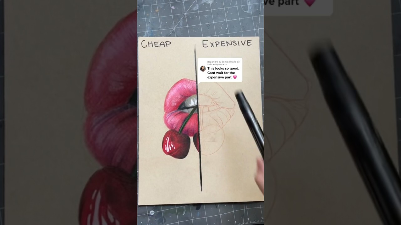 CHEAP vs. EXPENSIVE colored pencils challenge 🤩😳 #Short