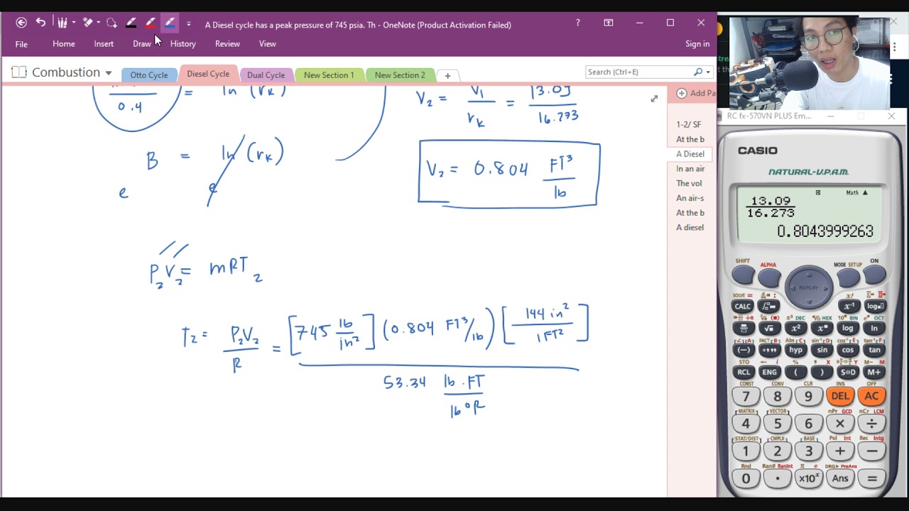 Diesel Cycle Solved Problem 2