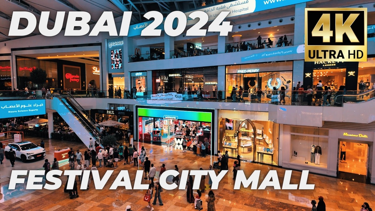 Dubai [4K] Dubai Festival City Mall Walking Tour 2024 🇦🇪