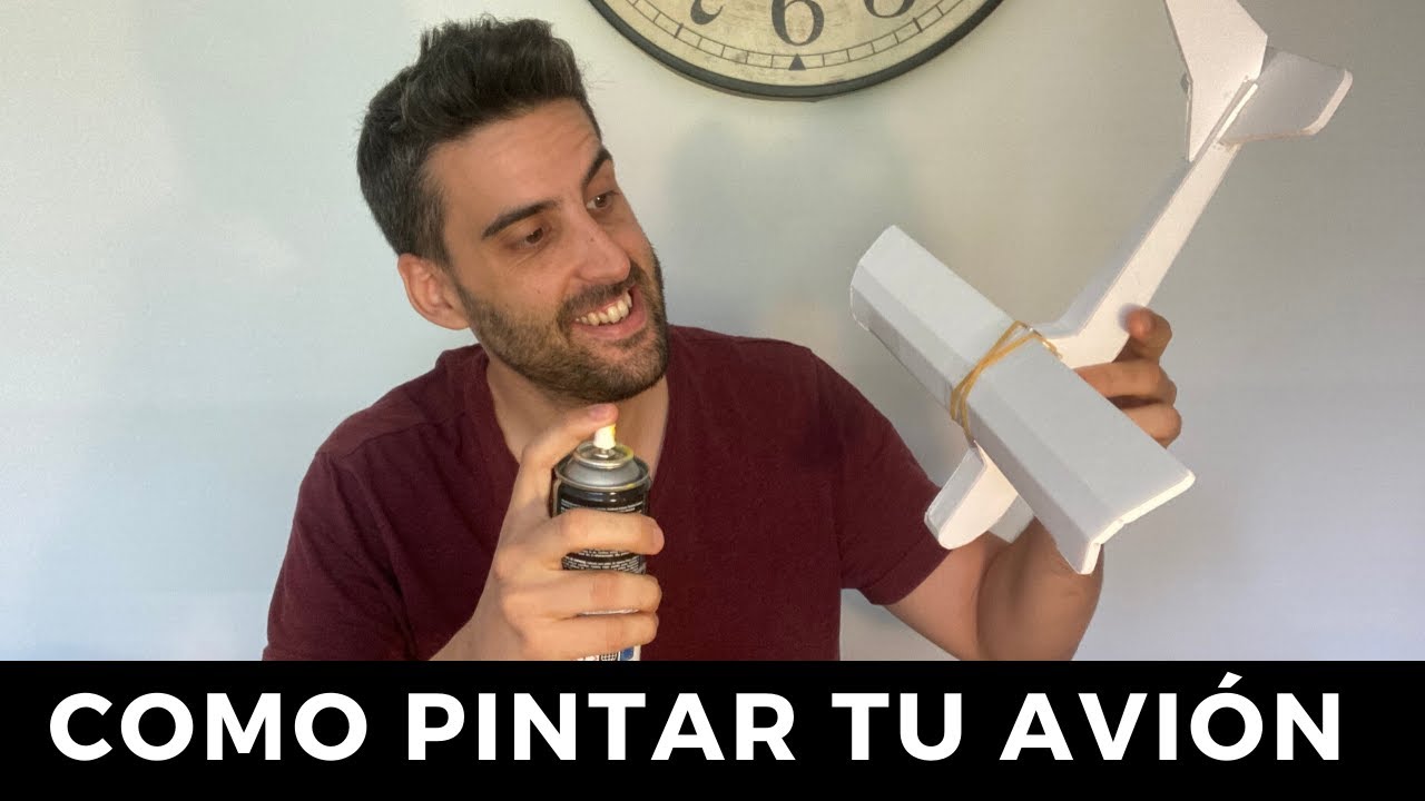Como pintar tu Avión de Carton Pluma (Spray y Cinta Adhesiva)