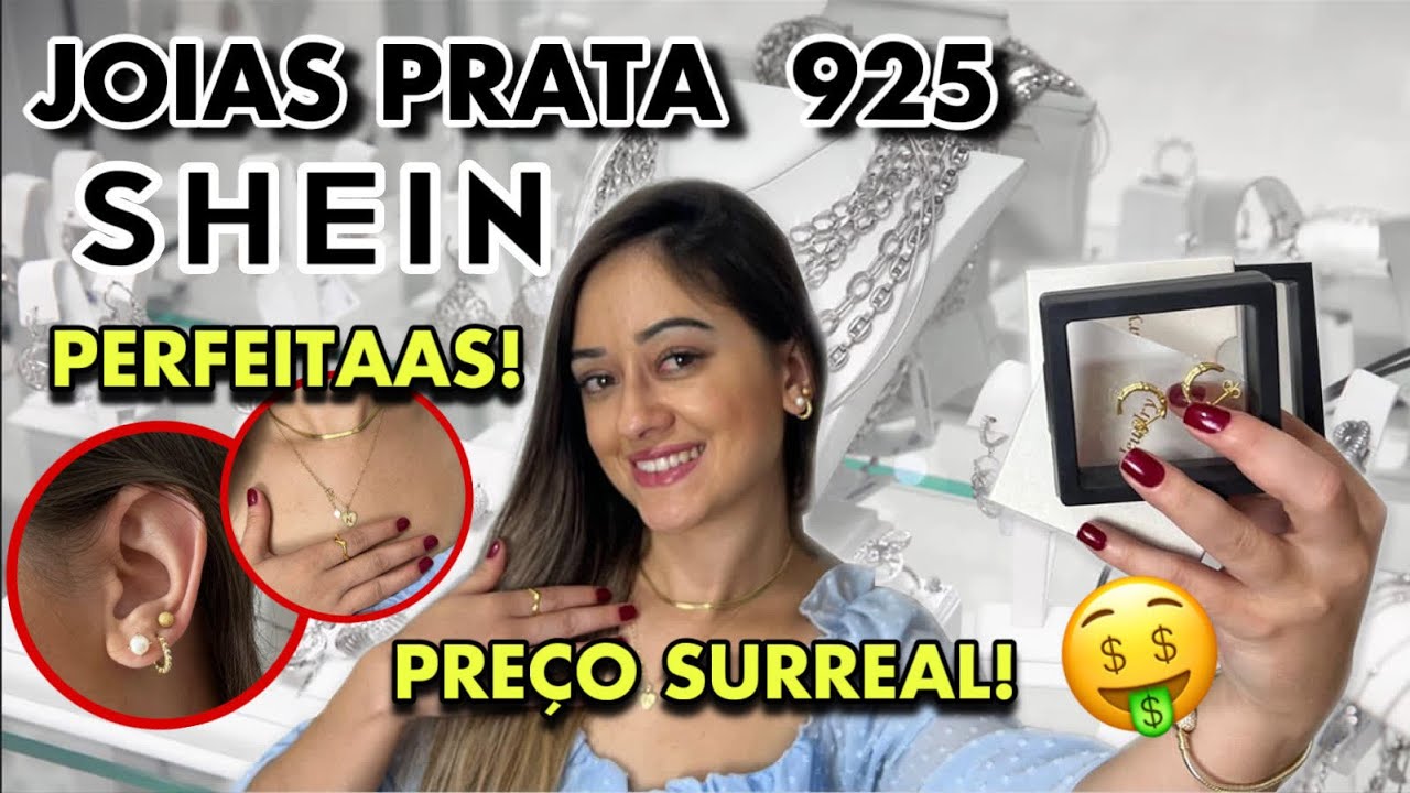 COMPRINHAS SHEIN - JÓIAS PRATA 925 ACESSÓRIOS SHEIN PRATA 925 -COMPRAS SHEIN