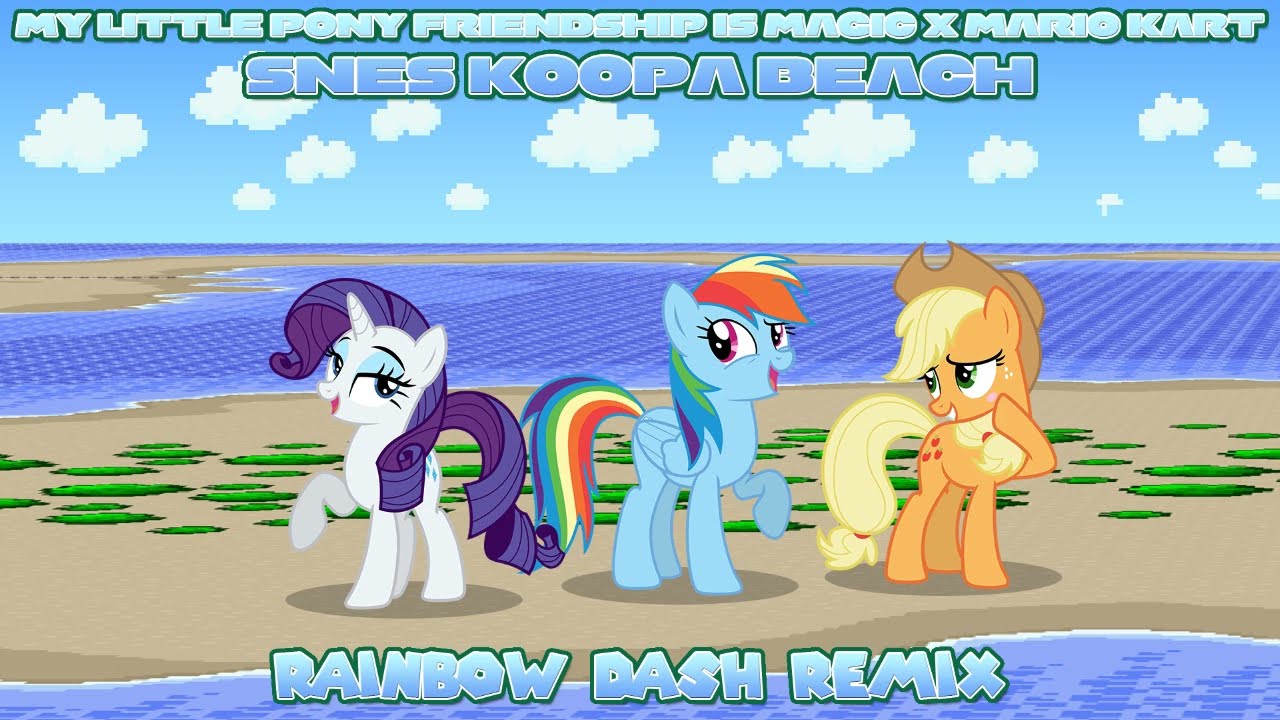 [MLP FiM x Mario Kart] SNES Koopa Beach (Rainbow Dash Remix)