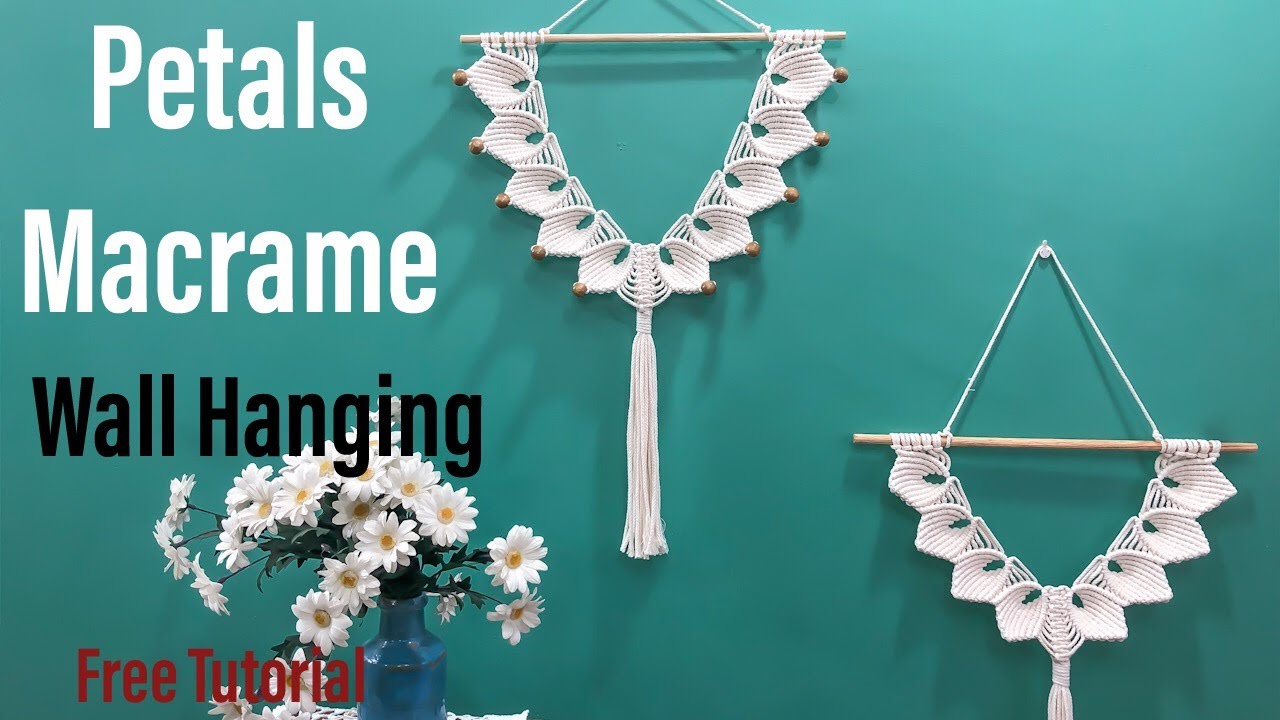 How to make Petals Macrame Wall Hanging / modern macrame patterns/ simple macrame easy for beginners