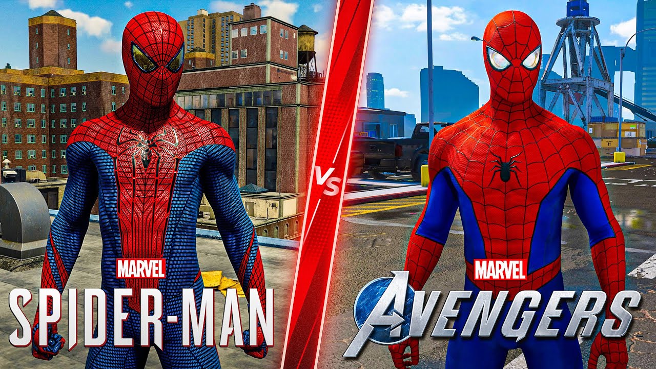 Spider-Man Remastered vs Marvel's Avengers Spider-Man - Direct Graphics & Details Comparison! PS5