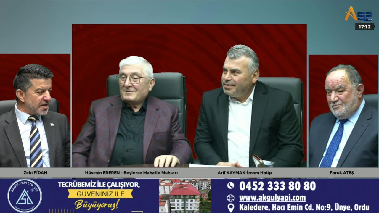 Beylerce Mahalle Muhtarı Hüseyin EREREN ve İmam Hatip Arif KAYMAK İkiye Bir'de