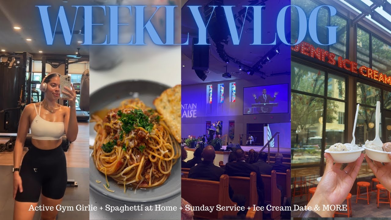 VLOG💙|Week in the Life of a NICU Nurse: Gym Girlie+Spaghetti at Home+Sunday Service+Ice Cream&MORE