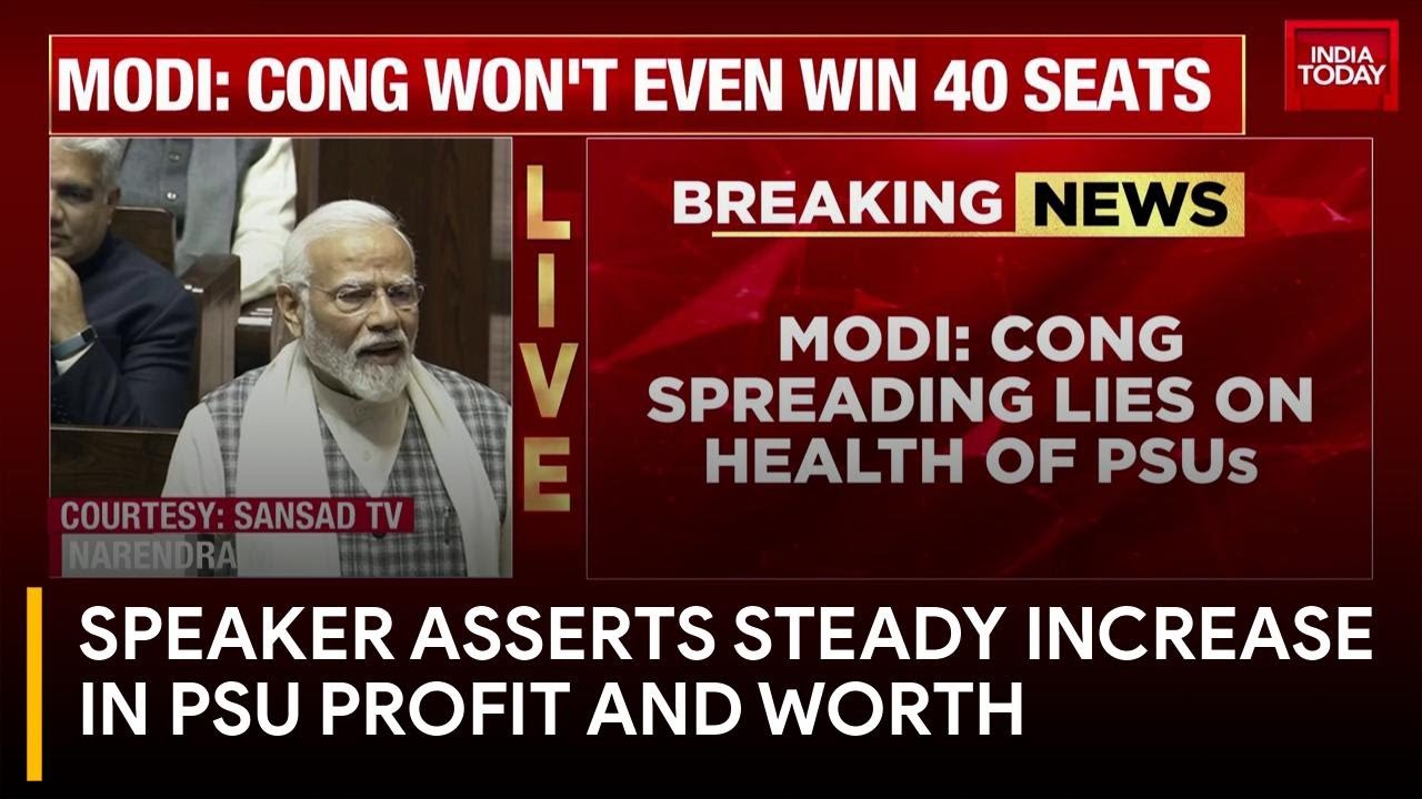 Speaker Defends Growth in BSE-PSU Index and Net Profit of PSU over Ten Years