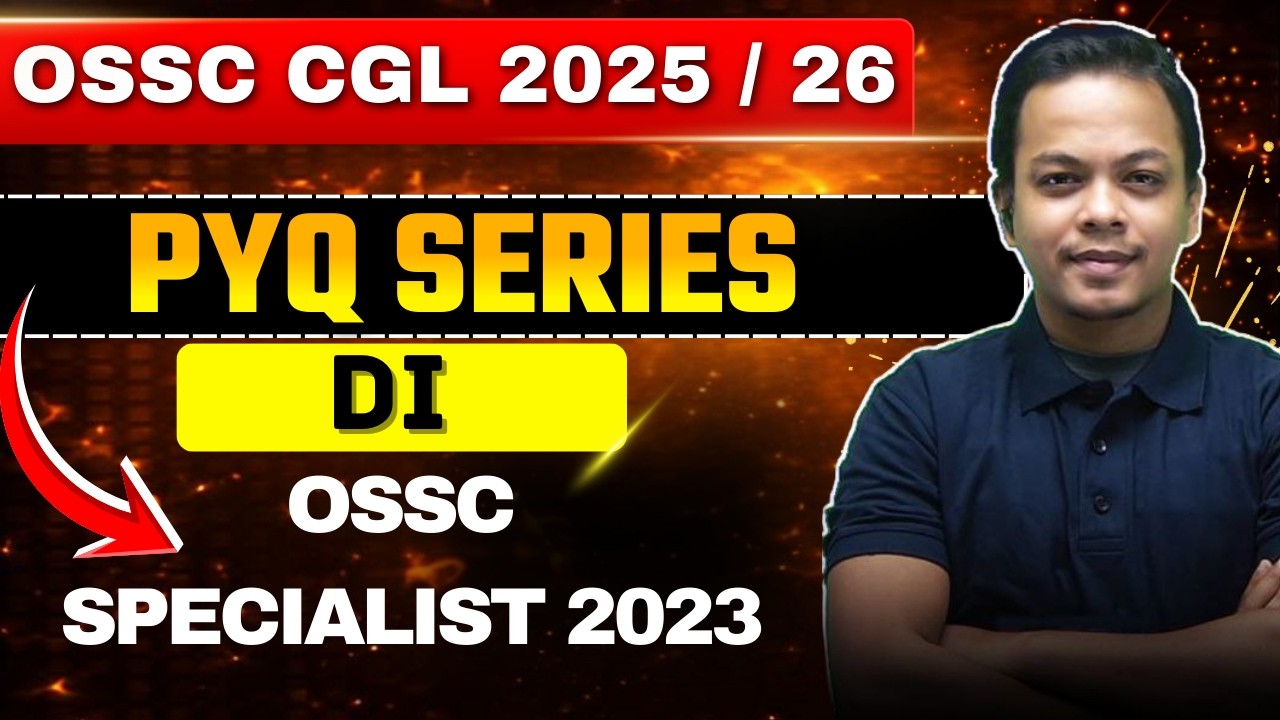 OSSC CGL Data Interpretation Pyq Series 2026 | Day 1 | Daily 7 PM Live | Complete DI for Prelims