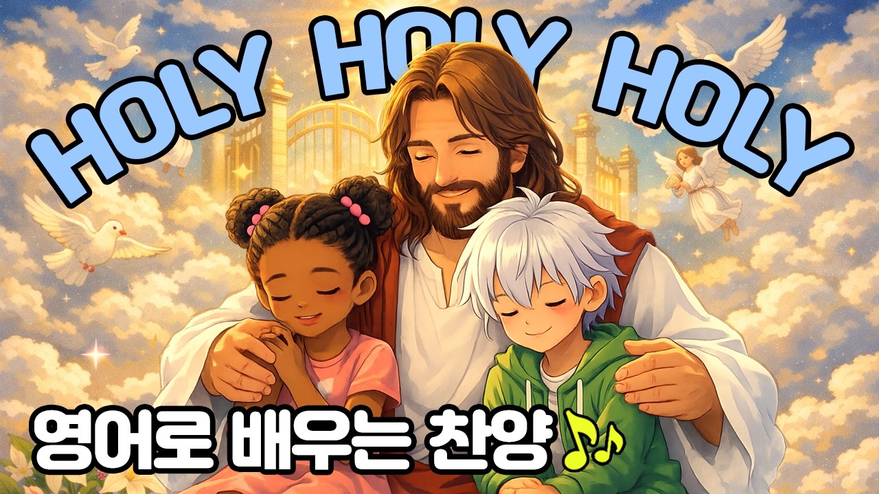 영어로 부르는 거룩 거룩 거룩 (Holy Holy Holy) 🎵 | Bible Kids Song – Holy Holy Holy