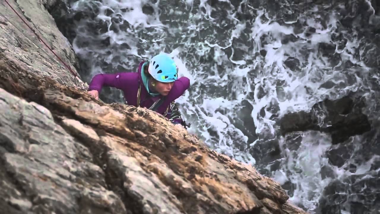 Charlie goes sea cliff climbing at Gogarth
