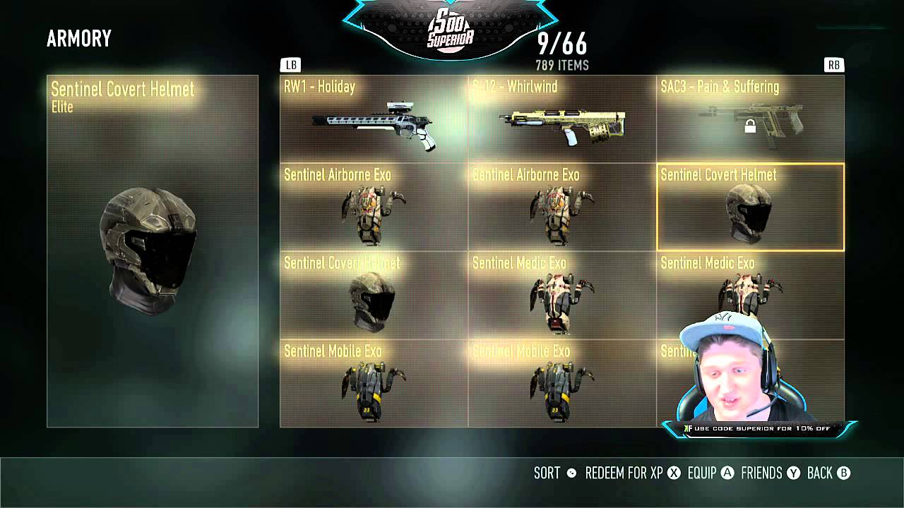 CRAZY 100+ ELITE ITEM ARMORY! 750+ Items, Rare ELITE Guns & Full Royalty Gear! (COD AW ELITE Armory)