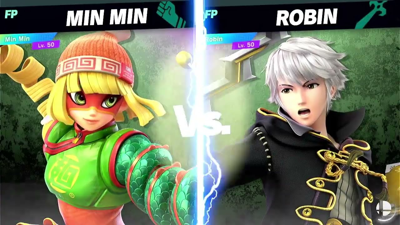 Super Smash Bros Ultimate Amiibo Fights Min Min vs the World #55 vs Robin