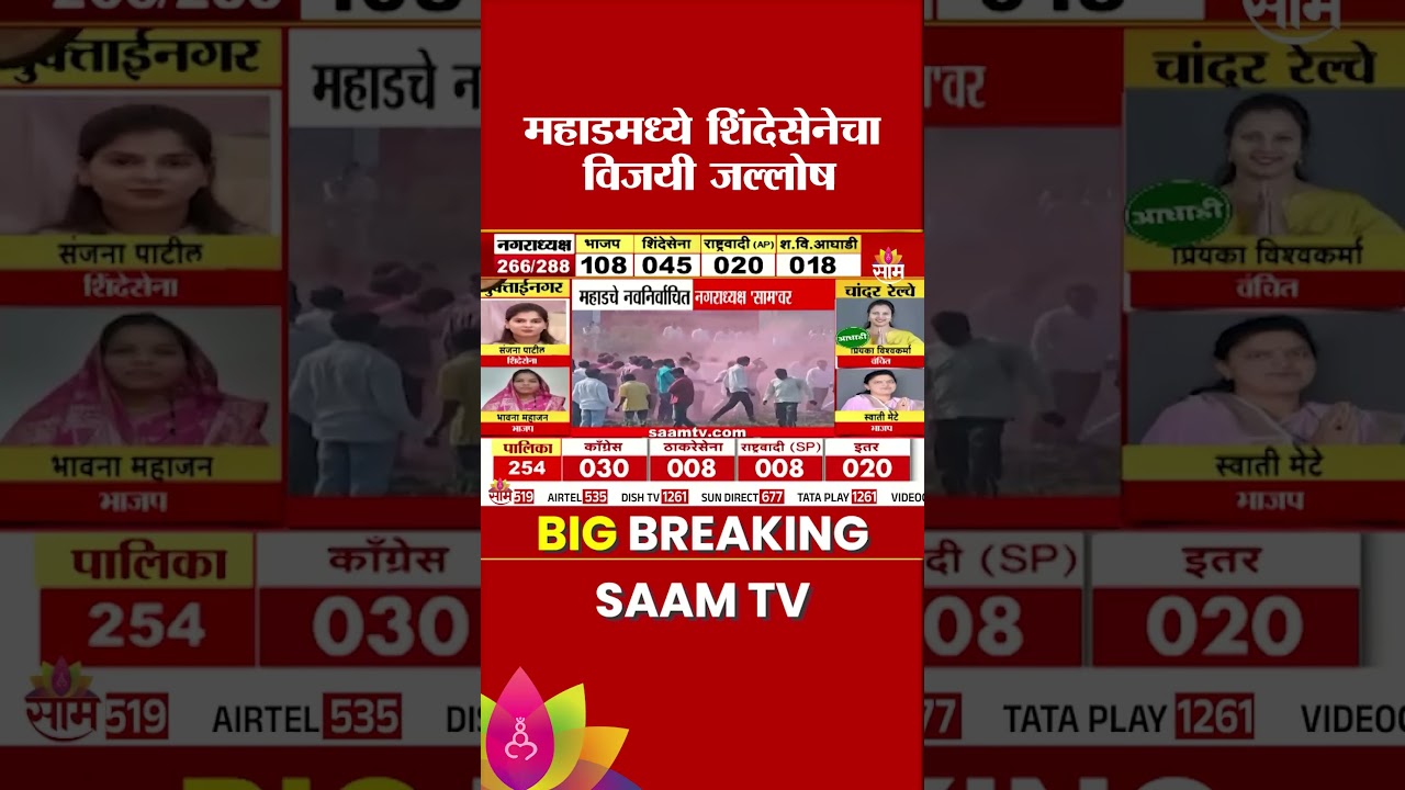 महाडमध्ये शिंदेसेनेचा विजयी जल्लोष | Mahad Election Updates