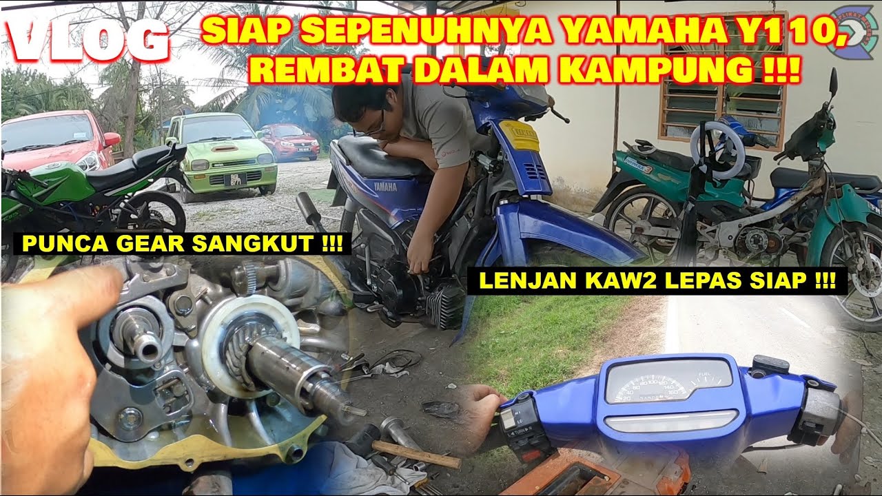 VLOG | YAMAHA SS110 PAHAT DAH SIAP | PUNCA GEAR SANGKUT | TRY PICKUP | LENJAN MOTOR | LOCK THROTTLE