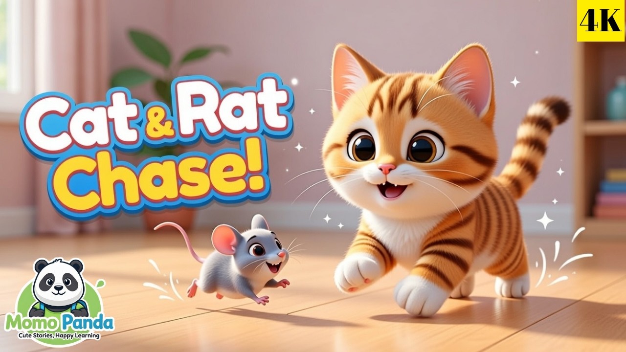 Cat and Rat Chase Song 🐱🐭 | Fun Animal Song for Kids | Nursery Rhymes