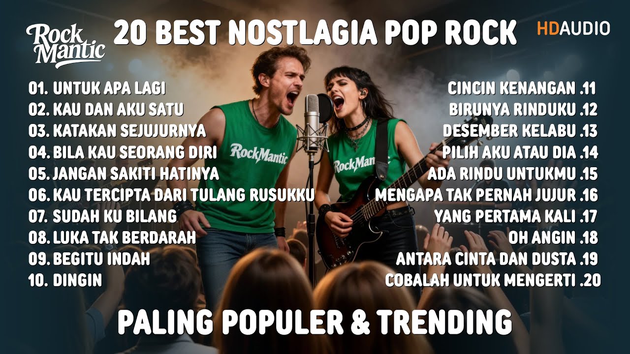 20 BEST LAGU NOSTALGIA PALING POPULER - ROCK COVER VERSION + LIRIK