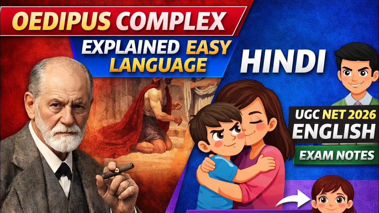 #OedipusComplex Explained | Hindi + English | Freud Theory | UGC NET English