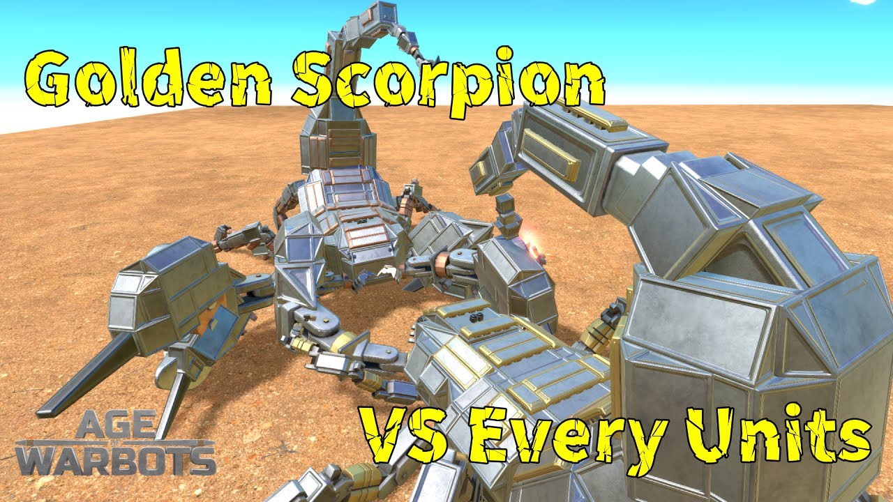 Golden Scorpion vs Every Unit in Early Access - Age of Warbots (AOWB)