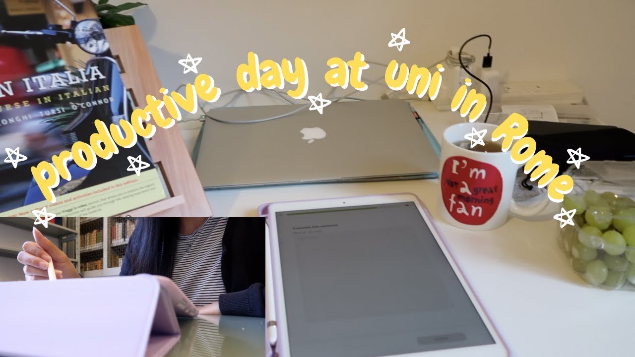 productive uni vlog in rome: classes, library sessions & learning italian | viola helen