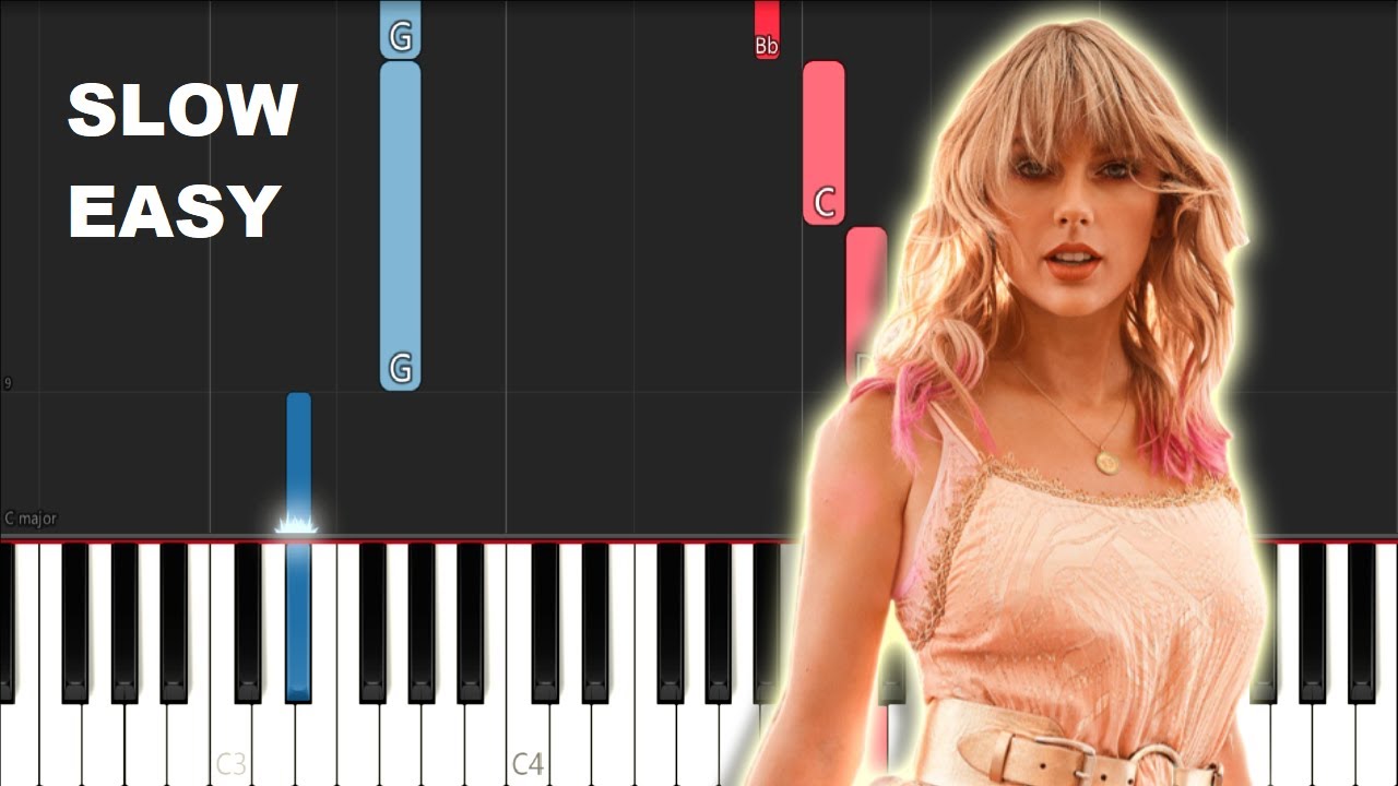 Taylor Swift - Willow (SLOW EASY PIANO TUTORIAL)