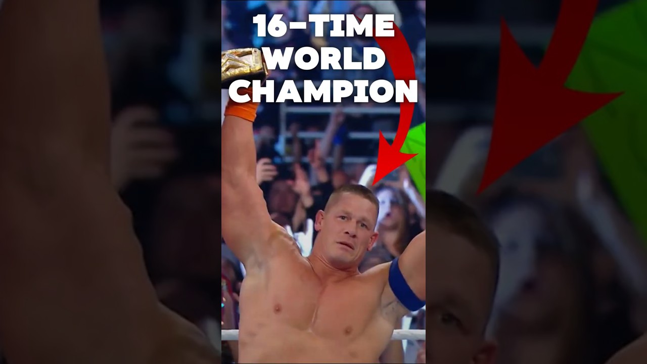 John Cena's EVERY WORLD TITLE WIN #wwe #wrestling #shorts